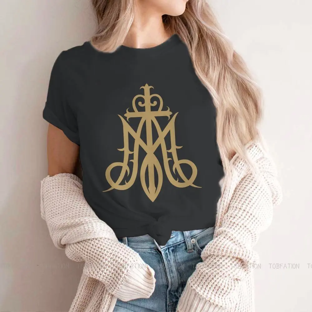 Monogram Women Shirts Holy Mother Mary Religious Christianity Belief  Culture Oversized T-shirt Goth Vintage Female Blusas - AliExpress