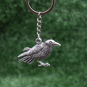 

12pcs Nordic Viking Raven Pendant Keychain Crow Bird Paw Ferocious Animal Amulet Jewlry