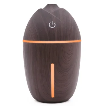 

200ML Wood Grain Ultrasonic Humidifier Cool Air Mist Portable USB Essential Oil Diffuser Colorful Led Humidificador Home Office