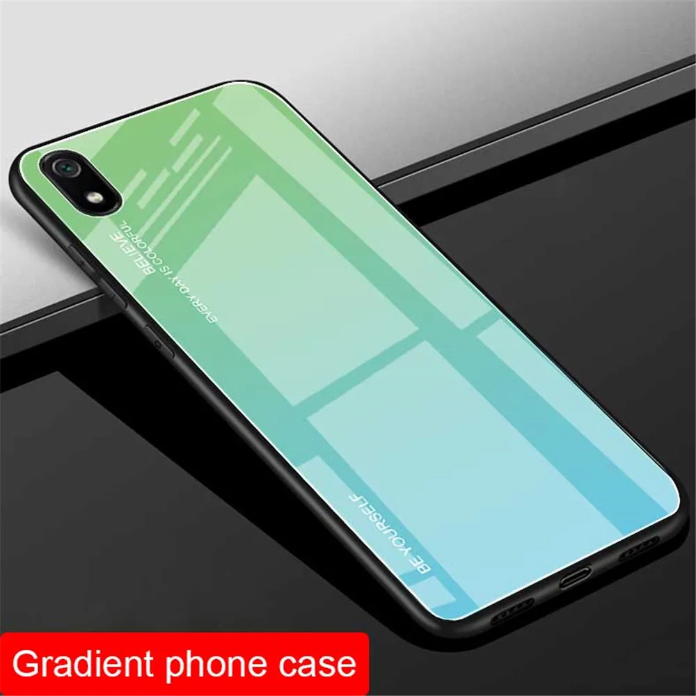 Colorful Keras Tempered Glass Case untuk Redmi K30 K20 Ponsel Penutup Belakang untuk Redmi Note 9S 9 Pro Max 8T 8 7 6 Tutup Pelindung