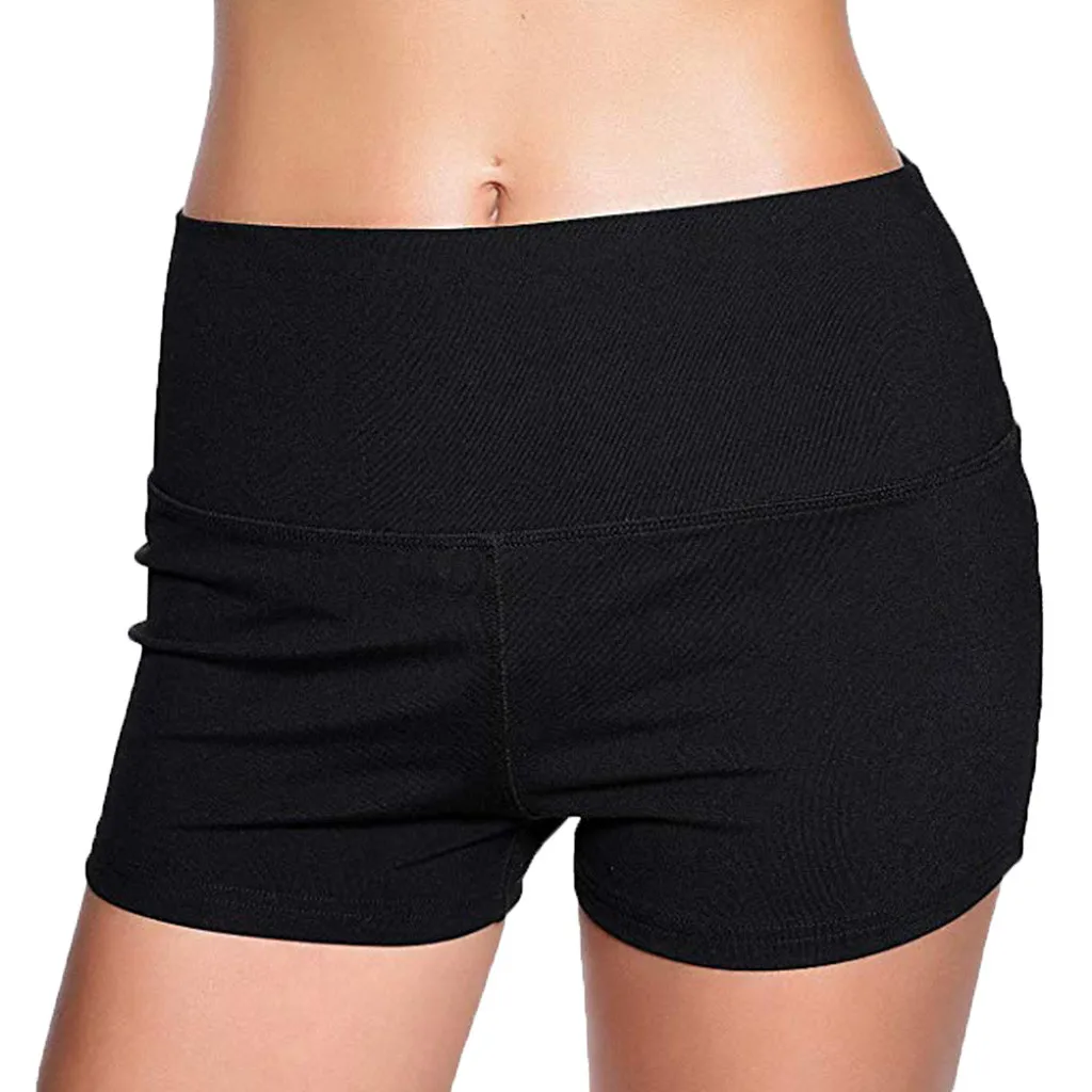 Летние повседневные однотонные Стрейчевые короткие женские спортивные Леггинсы для йоги с высокой талией, женские облегающие брюки для занятий фитнесом# LR3