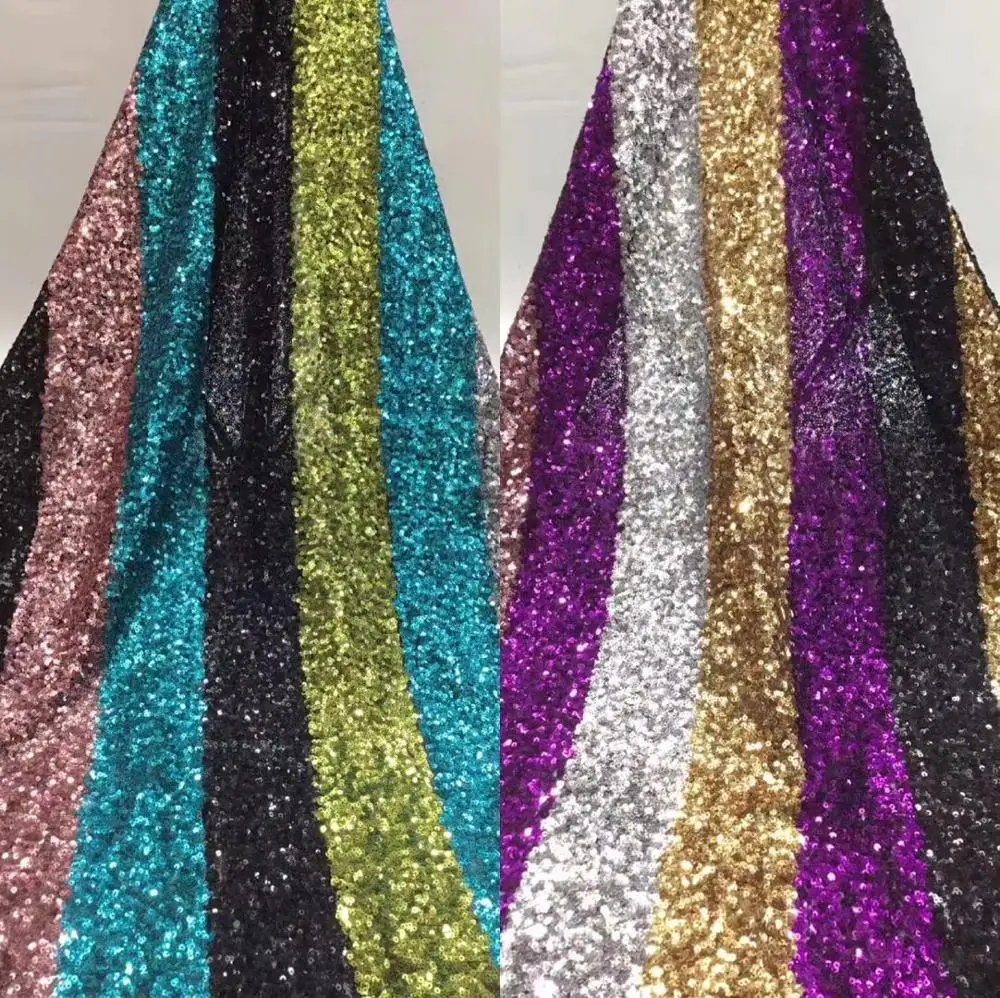 

French lace fabric 5yds/pce mix color shiny sequins mesh fabrics women gorgeous luxury lagos party asoebi bella bright dress