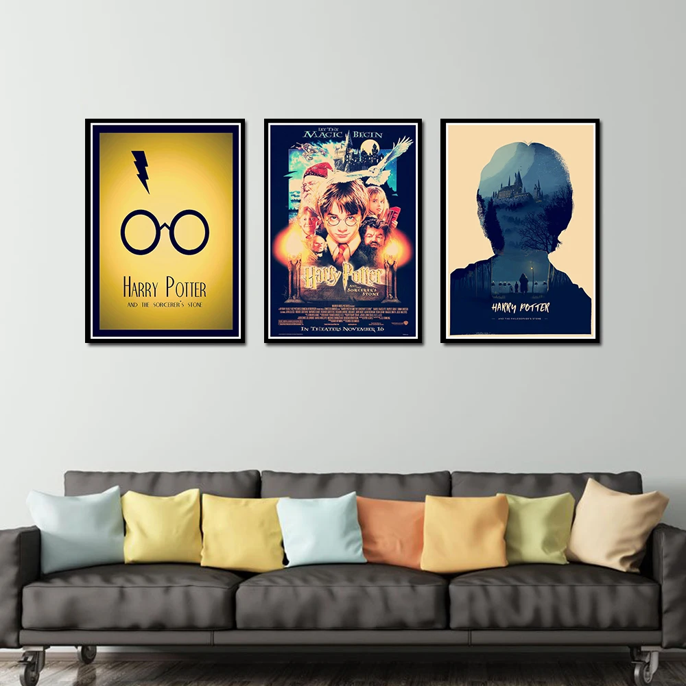 

Harry Potter and the Sorcerer's Stone Poster Decorative DIY Wall Canvas Sticker Home Bar Art Posters Decor