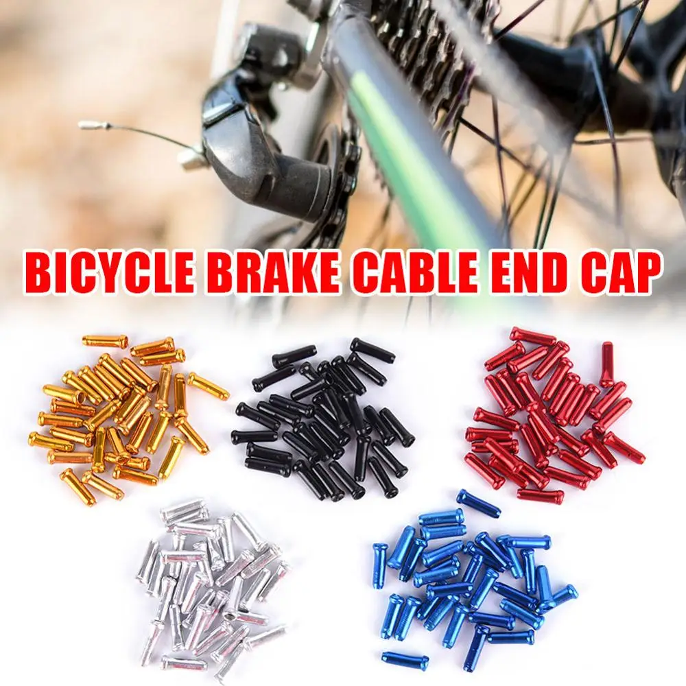 

50Pcs Bicycle MTB Brake Wire End Core Caps Cable Aluminum Cover Gear Bikes Parts Cycling Equipments Bicycle Accessory