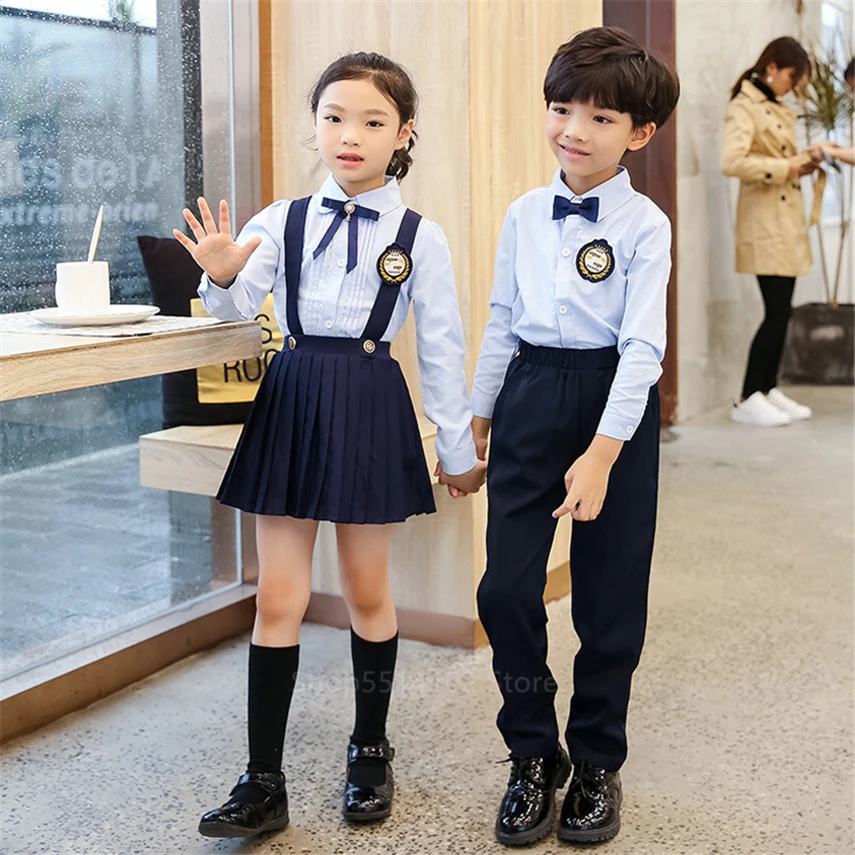 Formación Relámpago atleta Uniforme Escolar de estilo japonés para niños, faldas con tirantes coreanos para  niña, vestido para bebé, disfraces de coro de estilo británico, 100 160CM  de baile|Uniformes escolares| - AliExpress