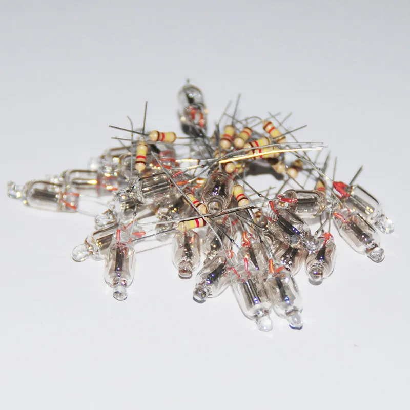 20pcs Neon Indicator Lamps 6*16 mm Neon Glow Lamp Mains Indicator RED