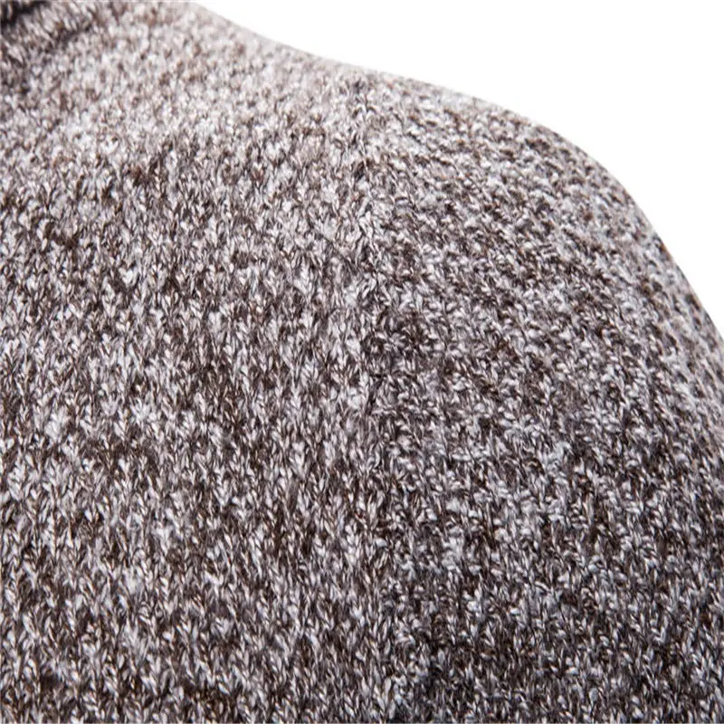 Autumn Winter Mens Sweaters Solid Color Turtle Neck Tops Long Sleeved Pullover Knitted Sweatshirt Men's Clothing