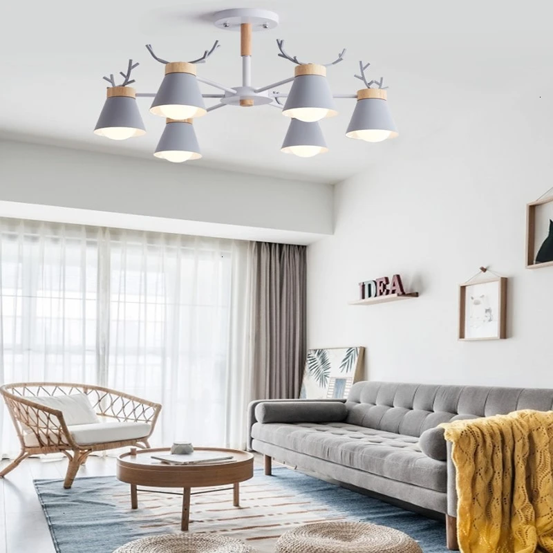 

Northern Europe Personality Originality Children Room Light Boy Girl Princess Bedroom children lamp Antlers A Chandelier