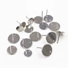 20pcs/Lot 8/10/12mm 316 Stainless Steel Pin Findings Stud Earring With Hole Connector For DIY Jewelry Making Supplies ► Photo 3/3