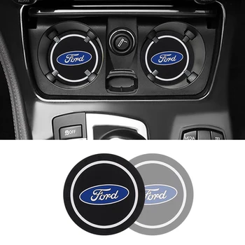 

2pcs 72 mm/2.83 inch Car Coaster Water Cup Slot Non-Slip Mat Pad For Ford Focus 2 3 1 MK2 MK3 MK1 Fusion Car styling Accessories