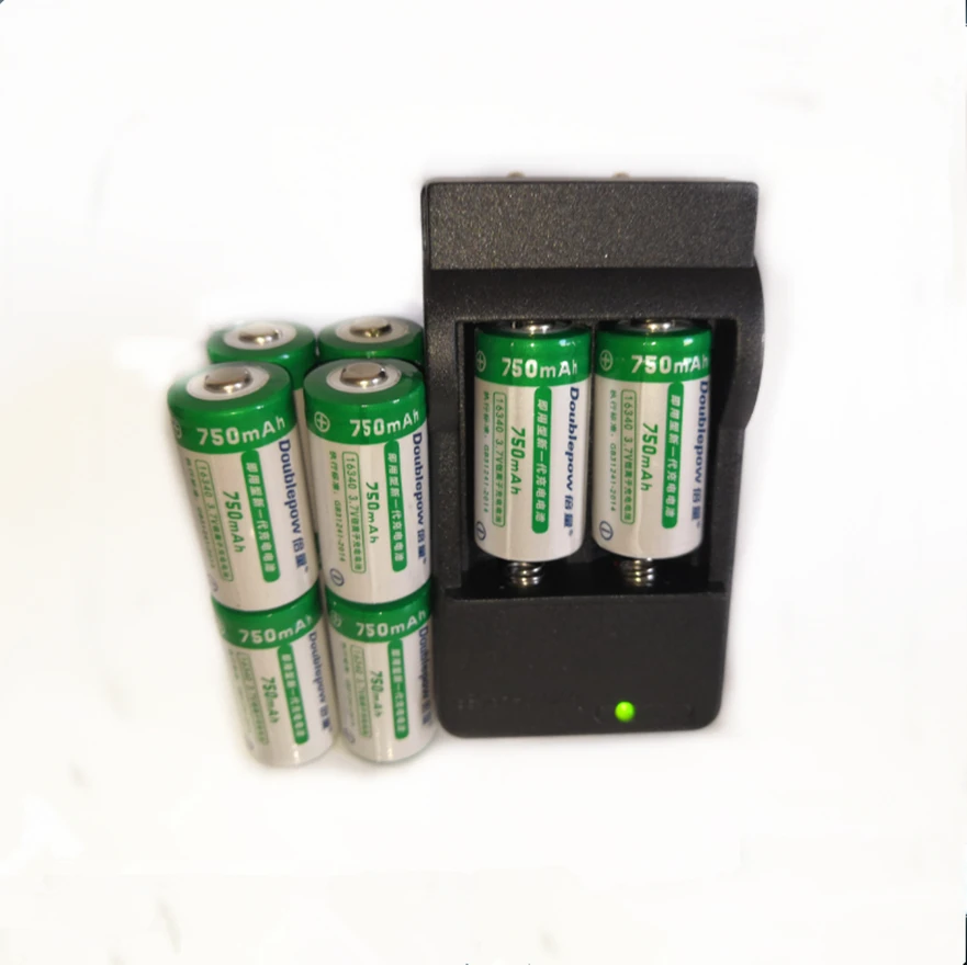 

10PCS Original 3.7V 750mAh CR123A 16340 rechargeable battery lithium battery +16340 lithium battery smart charger