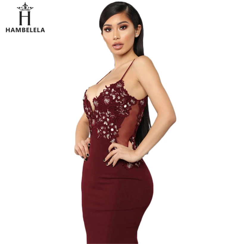 HAMBELELA Long Summer Floral Lace Dress Women Backless Bodycon Sexy Simple Elegant Prom Evening Party Wedding Maxi Dress Gown (7)