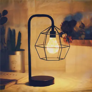 

LumiParty LED Copper Wire Night Light Table Lamp Home Decor Geometric Shape Bedroom Decoration