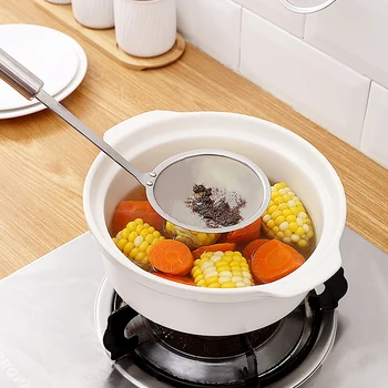 

Stainless Steel Colander Screen Strainer Ultra-Fine Soybean Household Strainer Filter Screen Kitchen Fried Oil Drain Artifact