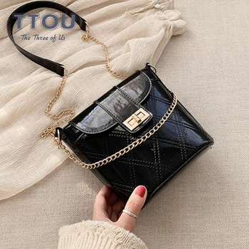 

Fashion Quality PU Leather Female Shoulder Messenger Bags High Capacity Chain Tote HandBags Women'S 2020 New Spring Wild Bags