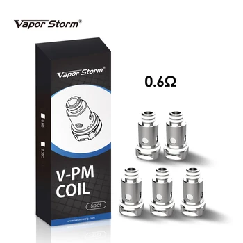 

Vapor Storm 5 pieces/pack VPM 40-80w Pod Mod Coil PM Cartridge Pod Mesh Coil Head 0.35-0.6 Ohm Tank Evaporator E Cigarette coil