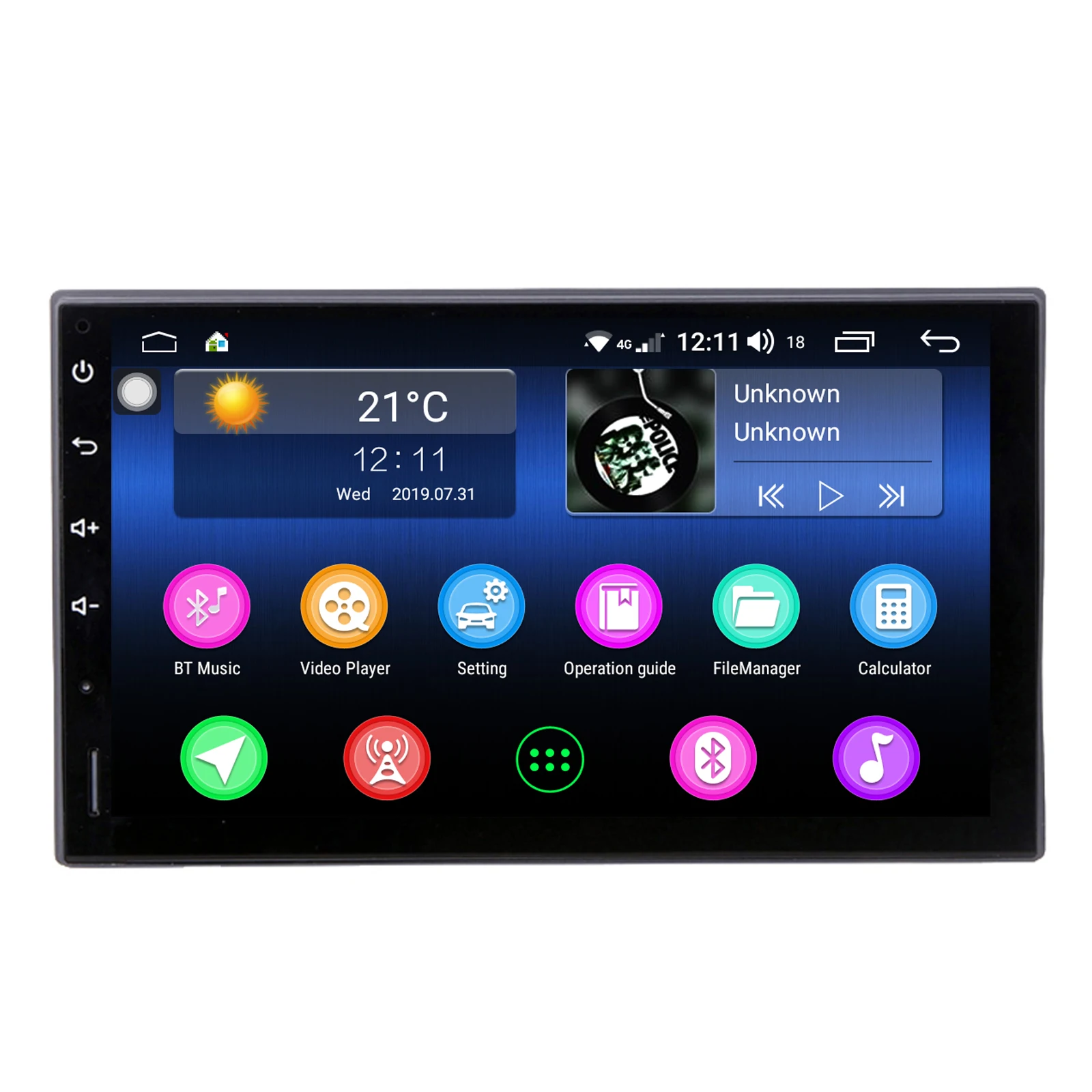 Perfect COIKA 7" Octa Core Android 8.1 System Car Tape Recorder Multimedia Player Radio Stereo Google WIFI Zlink DSP PIP BT 2 Din 4+64G 1