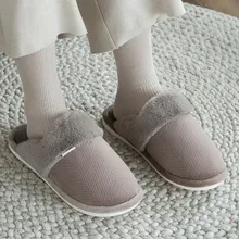 Тапочки; теплые домашние тапочки с подкладкой; Мужская водонепроницаемая домашняя обувь; бархатная теплая обувь; хлопковые тапочки; большие размеры;#4