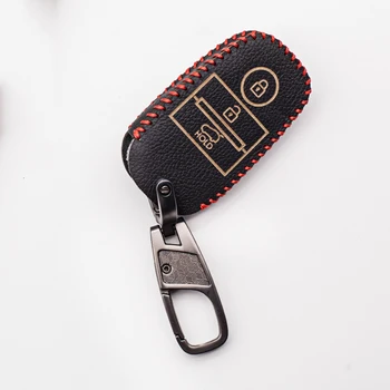 

For Kia Ceed Rio Sportage R K3 C4 Cerato Sorento Optima K3 K4 2015 2016 2017 2018 Leather Car Key Cover Key Chain Case