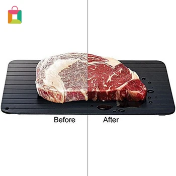 

Aluminum Thaw Plate Steak Frozen Food Meat Quick Thaw Plate Fast Defrosting Tray Thaw Frozen Food Meat Kitchen Gadget Tool Cozy