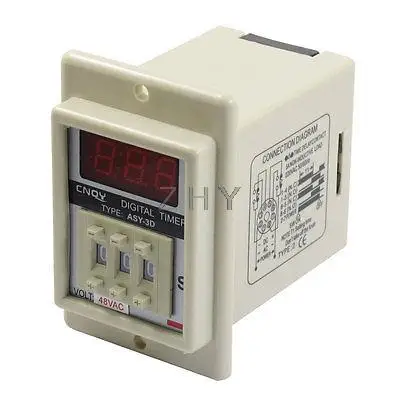 

AC 48V 8 Pin 0.01-9.99 Second Digital Timer Time Delay Relay Beige ASY-3D