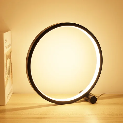 25CM LED 테이블 램프, 침실, 원형 책상 램프, 거실, 침대 머리맡 램프, 터치 램프, 드에서 사용, 원형 야간 조명 장식 2