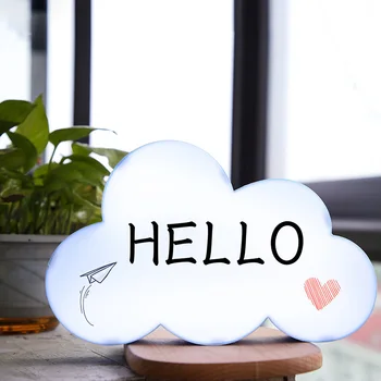 

LED Drawing Writing Board Decorative Light with 3 Stylus Pens USB Battery Cloud Shape Handwriting Light Xmas Home Decorations