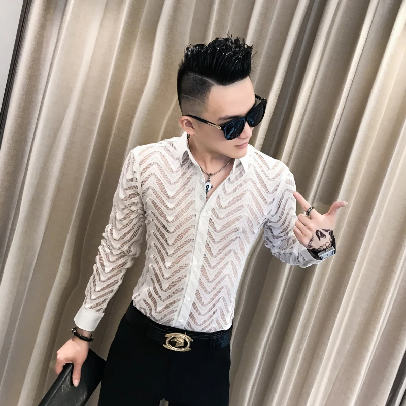 Летняя рубашка с короткими рукавами, рубашка Camisa hombre, прозрачная рубашка, рубашка в полоску, прозрачная рубашка для мужчин, Chemise Homme Marque