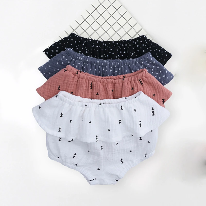 Summer baby girls shorts Newborn Baby Ruffle bloomers Girls Pattern