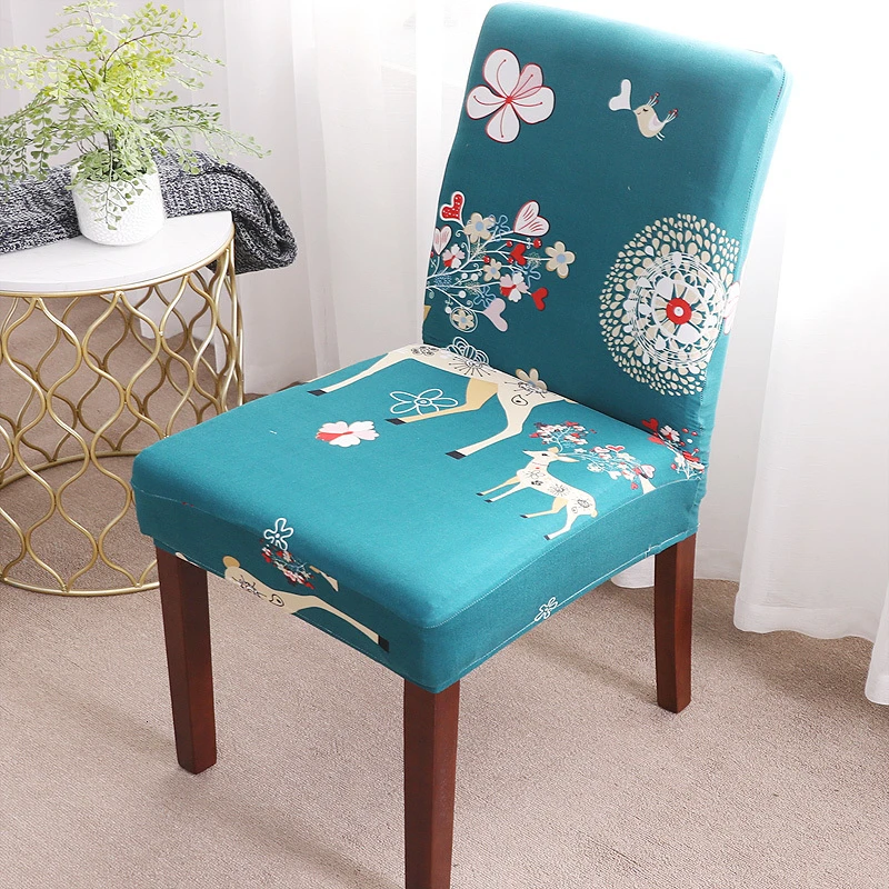 

Yaapeet Chair Cover Printed Deer Decoration Slipcover Covers Dining Room For Protection Wedding Party Super Soft Chair Cover