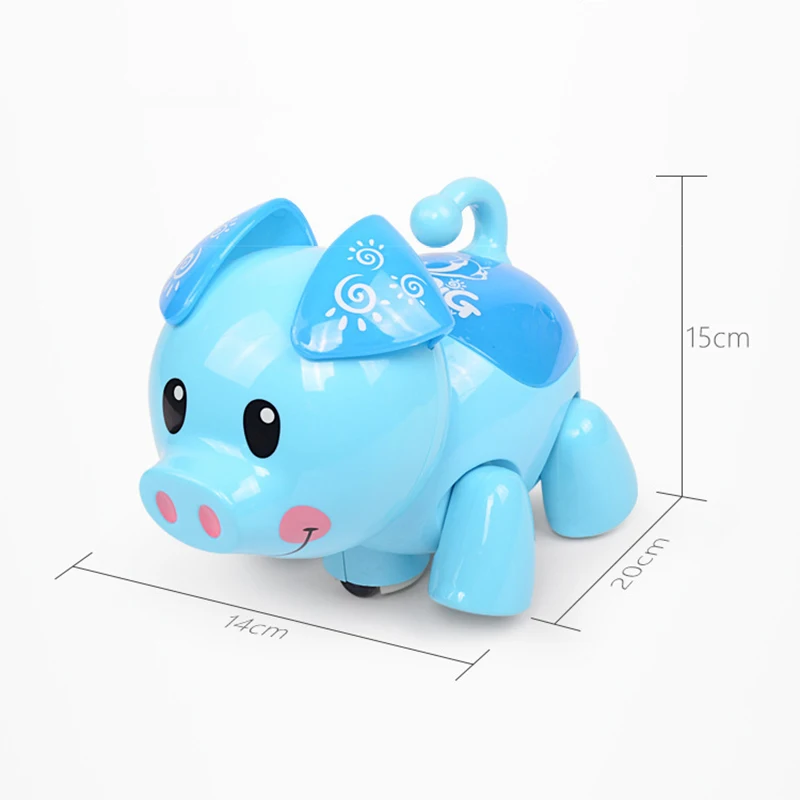 Electronic toy car Cute piggy model Universal walking music cool lighting Interactive Cartoon Pig Electric Virtual Pets kids boy 6