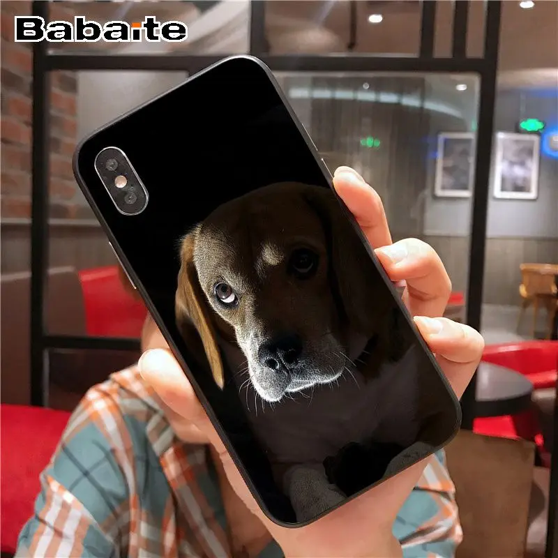 Для iphone 11pro max Beagle Dog силиконовый чехол черный мягкий чехол для телефона для iphone 6S 6plus 7plus 8 8Plus X Xs MAX 5 5S XR