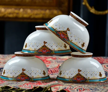 

4pcs set, 4.5 inch, bone china small food bowl, thailand design, ceramic kitchen cooking bowl, japanese soup bowl, porcelain