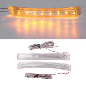 

2pcs Universal Car Auto Indicator Signal Lamp 9 LED Amber Side Door Mirror Soft Turn Signal Light Car Lights