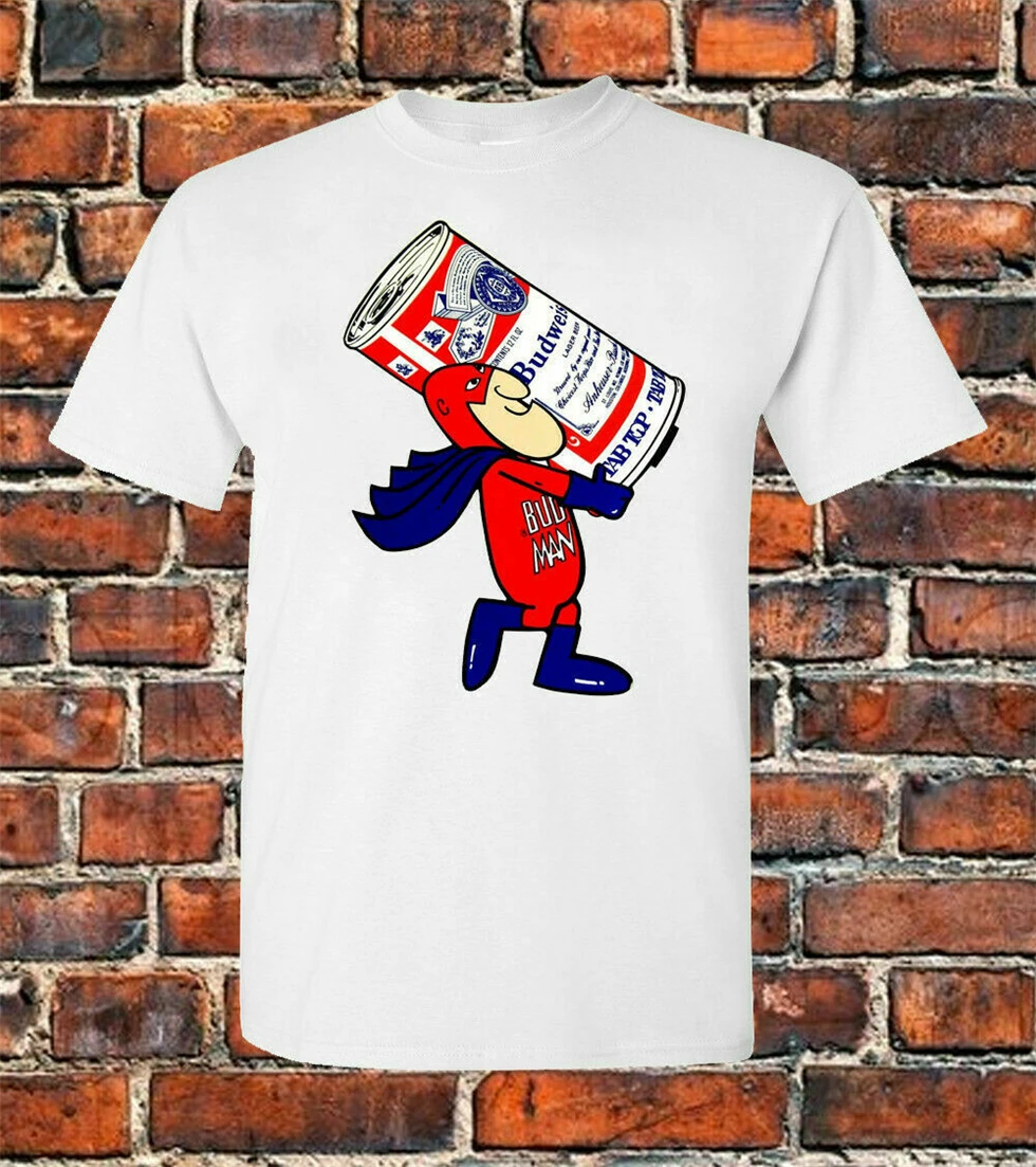 Budweiser Budman T Shirt Funny Beer Shirt Superior Quality Tee ShirtT