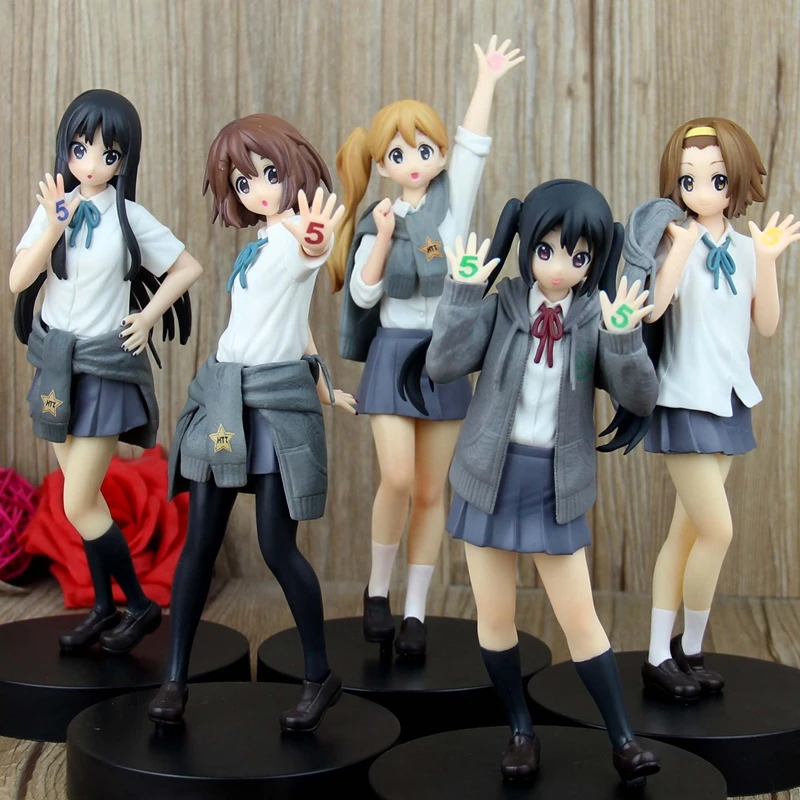 К-он! Hirasawa Yui Akiyama Mio Tainaka ритсу Kotobuki Tsumugi Адзуса Накано 5th юбилей ПВХ фигурка модель игрушки