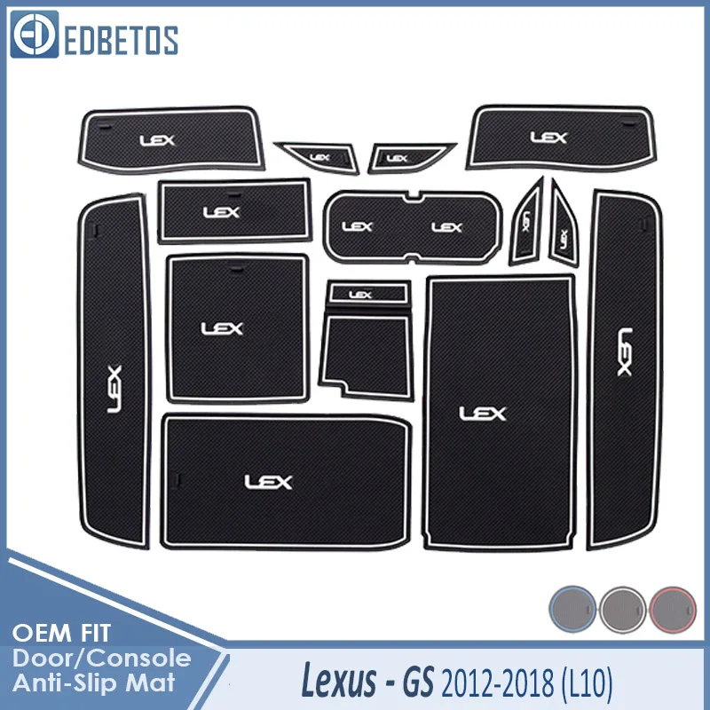 GS 2012-18 White Противоскользящий коврик для Lexus GS 250 300 350 450h F SPORT 2012 2013 аксессуары слот для ворот противогрязный - Название цвета: GS 2012-18 White