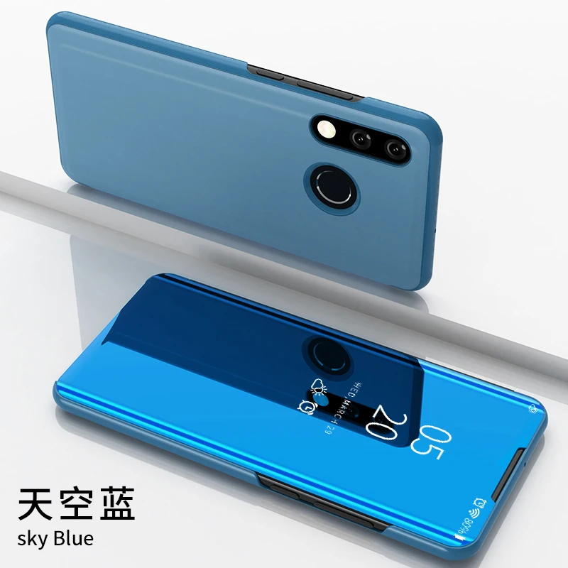Зеркальный чехол для Huawei P40 Lite P 30 40 P20 чехлы с подставкой и откидной крышкой на P30 Pro
