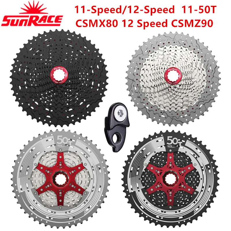 Велосипедная кассета Sunrace CSMX80 11 скоростей CSMZ90 12 Скоростей подходит для маховика