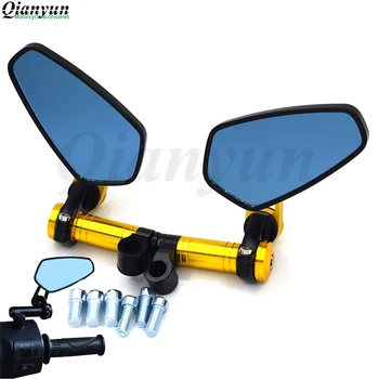 

Universal CNC motorcycle rearview mirror blue anti-glare convex mirror for Triumph SPEED TRIPLE 675 STREET TRIPLE R DAYTONA 675