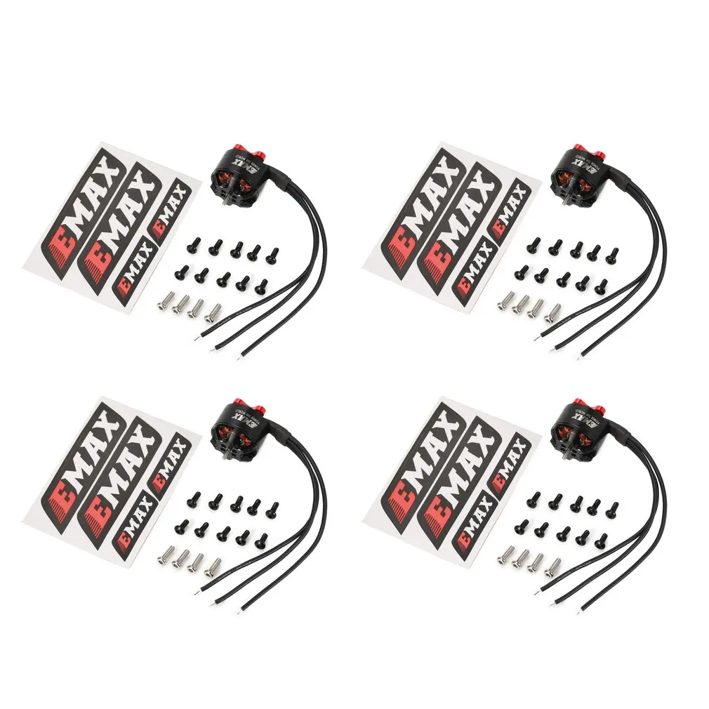 4 шт. Emax RS1408 2300KV/3600KV 5-6S Легкий Мощный бесщеточный двигатель для микро FPV Racing RC Drone Quadcopter запчасти
