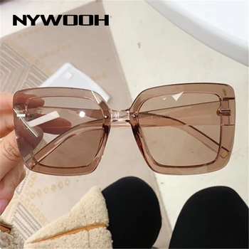 

NYWOOH Oversized Sunglasses Women Retro Brown Gradient Sun Glasses Big Frame Vintage Eyewear UV400 Glasses for Ladies