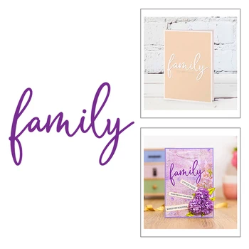 

2020 New Hot English Alphabet Word Mould Phrase Family Metal Cutting Dies For and Scrapbooking Foil Card Making Crafts no stamps