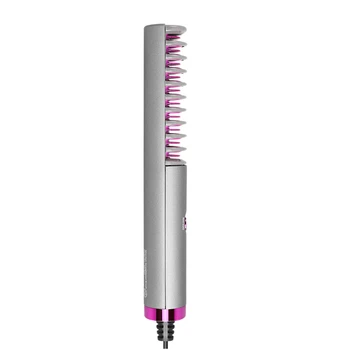 

Hair Dryer Brush Hair Straightener Brush Anti-Scald 30S Ceramic Heating Straightening Comb for Home Travel Salon US Plug