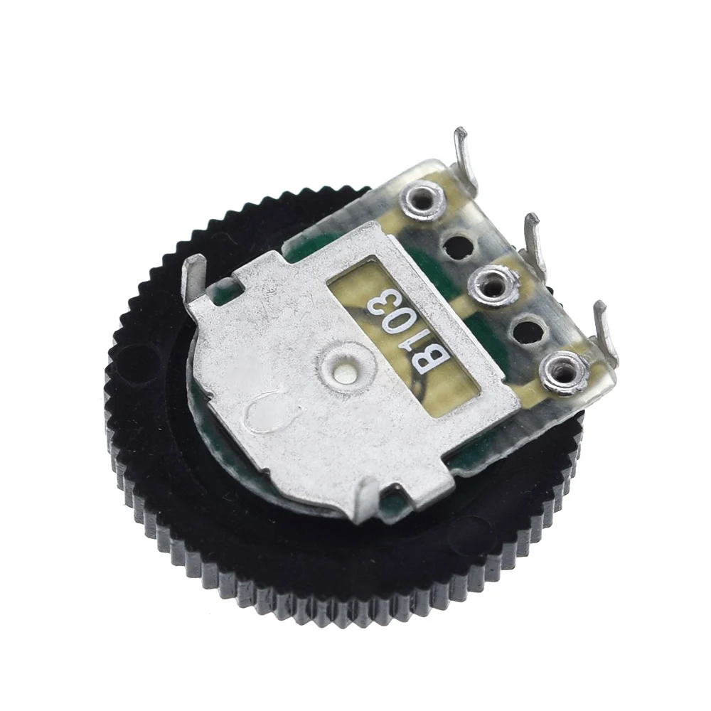 TZT 10 Pcs B103 16x2mm 10K Ohm Double Dial Taper Volume Wheel Duplex Potentiometer Z07 multiturn potentiometer linear potentiometer rotary potentiometer trimmer potentiometer electronic components
