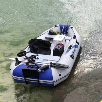 2.6m PVC Inflatable Boat – Air Mat Floor, 3-Person Fishing Kayak/Dinghy, Marine Grade with Accessories 1