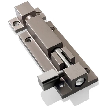 通販 安全ガードラッチスライドロックドア引き出しバレルボルト 2 インチ 3 インチ、シルバー厚さのアルミニウム合金オープンラッチドアロックネジで