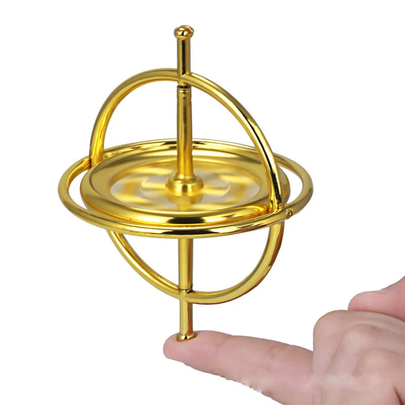 Dazzling Scientific Zinc Alloy Fingertip Gyroscope Pressure Relieve Toy Gift 