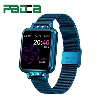 

PADCA Female Smart Watch Metal Sport Fitness Bracelet Watches Club Female Thermomete For Android IOS Fitness Women's Smartwatch