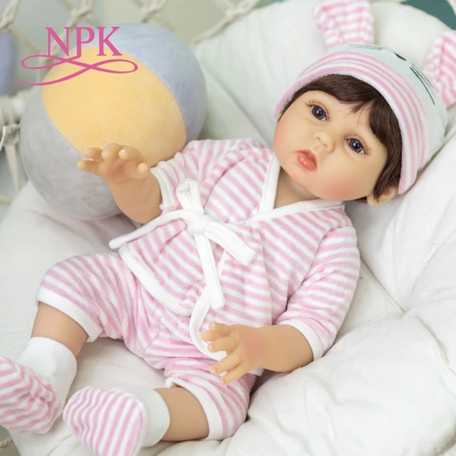 Brastoy Baby Doll Reborn Girl 48cm 100% Silicone Can Take Bath Brown Eyes  Children Gift - AliExpress